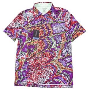 Good Good‎ Golf Mens Small "Wing It" Polo Shirt 4 Way Stretch UPF50+ Wicking